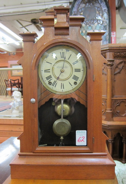 Appraisal: VICTORIAN WALNUT SHELF CLOCK Seth Thomas Clock Co Thomaston Conn