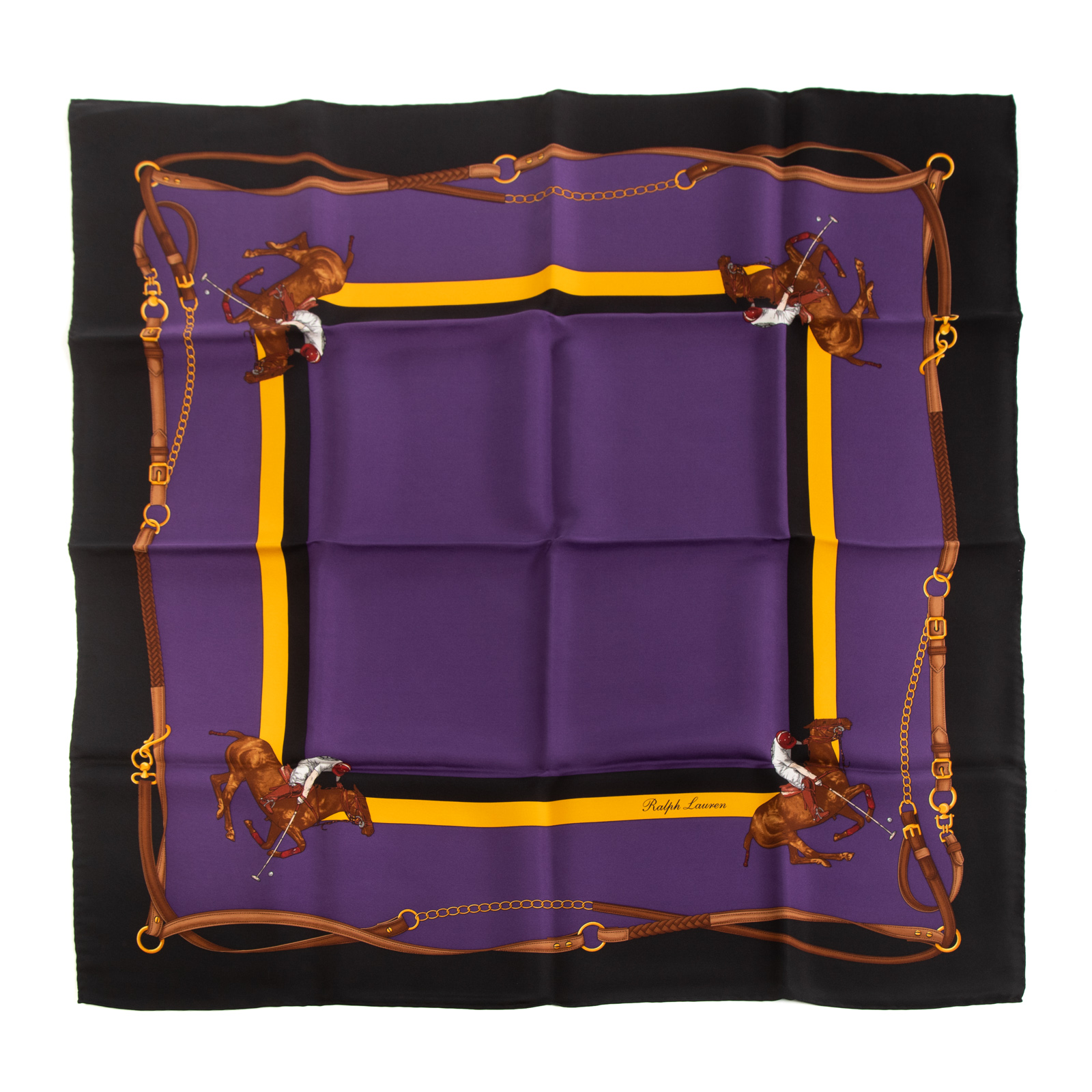 Appraisal: A RALPH LAUREN POLO SCARF A purple and multicolor Ralph