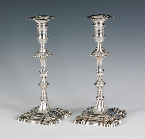 Appraisal: Matched pair of Georgian silver candlesticks ca - and -