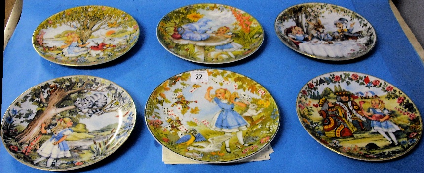 Appraisal: A Collection of Hamilton Collectors Plates Alice in Wonderland comprising