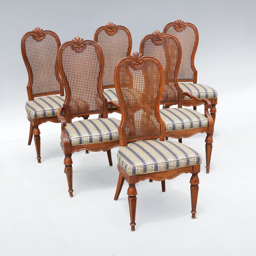 Appraisal: DREXEL MARCHESA CANE BACK DINING CHAIRS chairs in the Marchesa