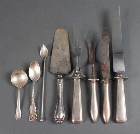 Appraisal: Assorted American sterling silver and silver-handled flatware and serving pieces