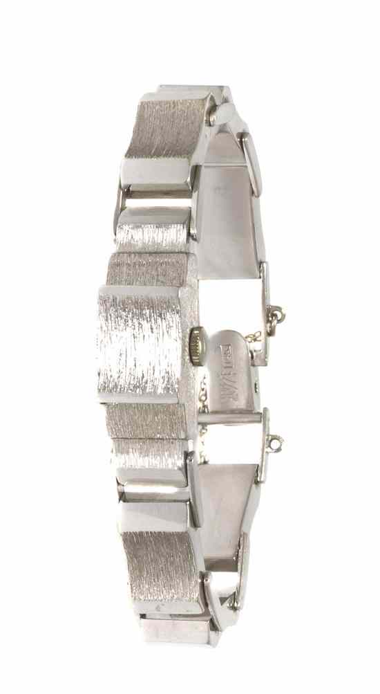 Appraisal: A Karat White Gold Surprise Wristwatch Baume Mercier in a