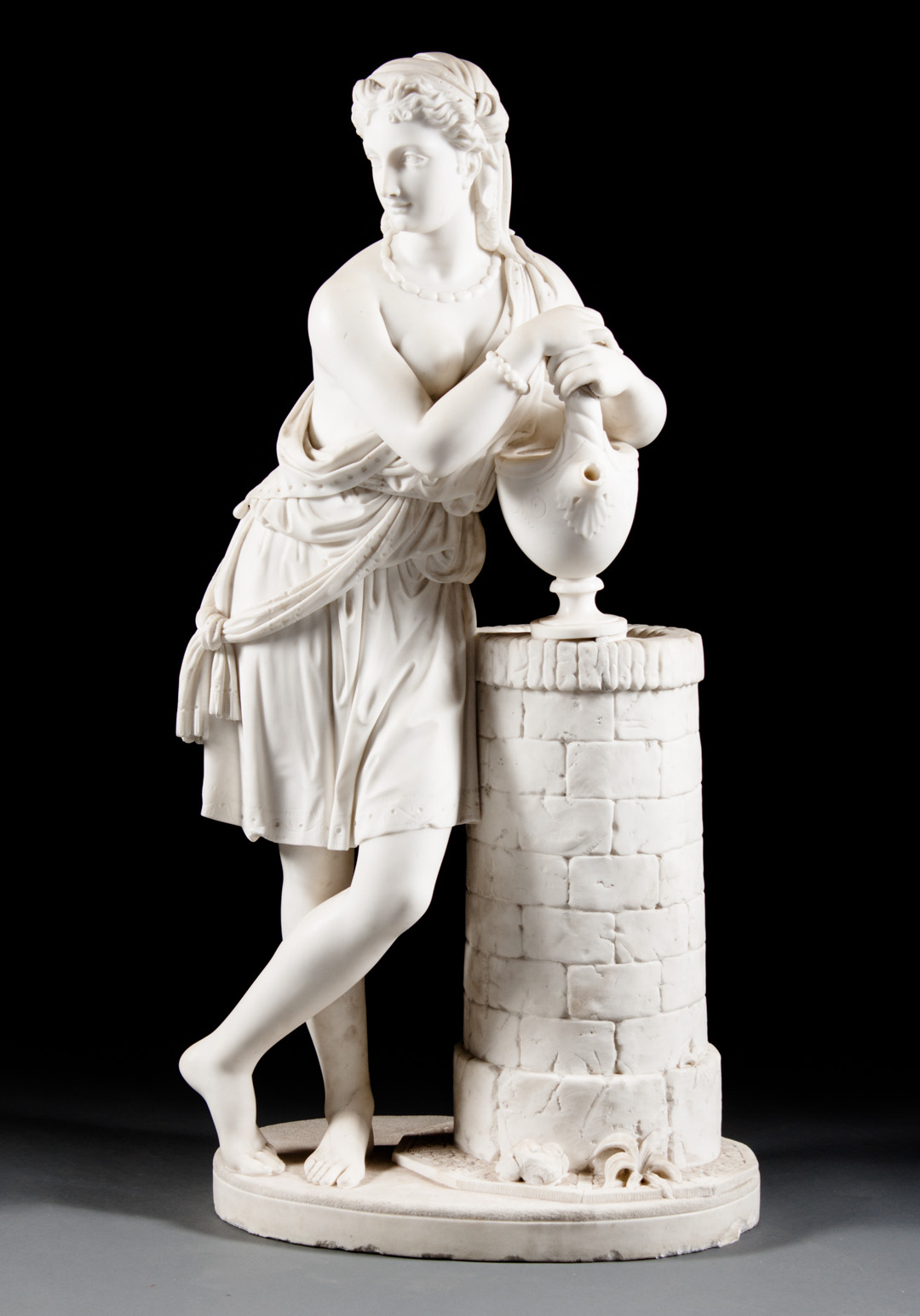 Appraisal: Rebecca at the Well carved marble figure first quarter- th