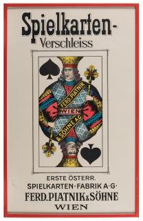 Appraisal: Ferd Piatnik S hne Playing Card Advertising Print Vienna n