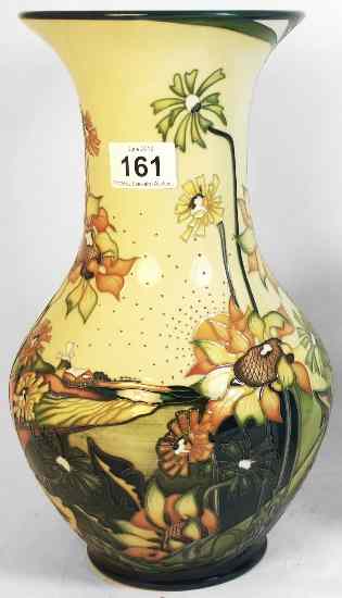 Appraisal: Moorcroft Large Trial Vase Wandbord by Nicola Stanley with Sunflowers