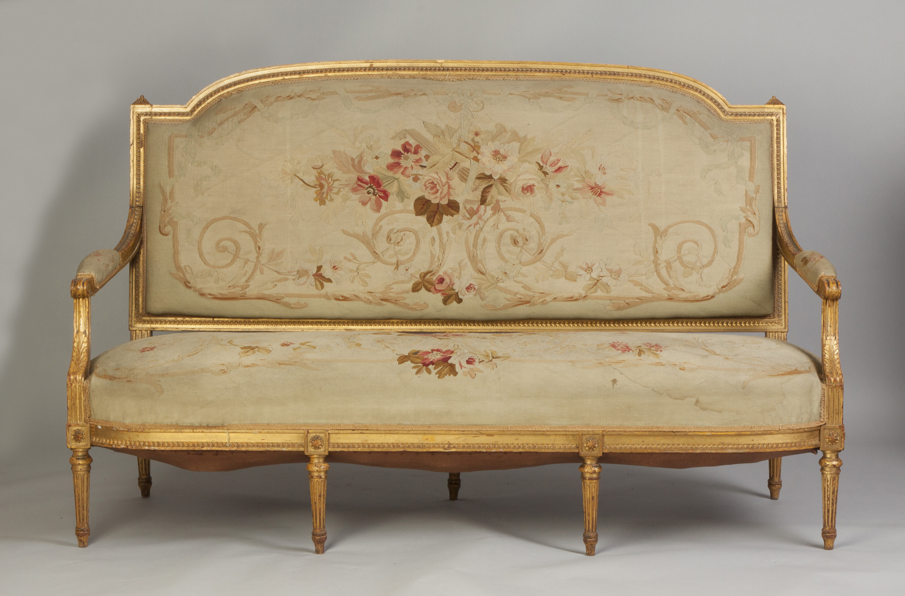 Appraisal: French Carved Gilt Wood Settee with Matching Side Chair Late