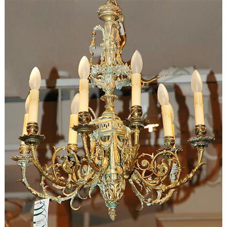 Appraisal: Louis XVI Style Gilt-Bronze Chandelier Estimate -