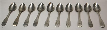 Appraisal: Greenock - a set of ten Scottish provincial teaspoons CM