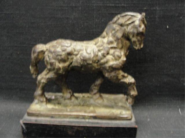 Appraisal: Illegibly Signed Bronze Horse From a Queens NY estate Dimensions