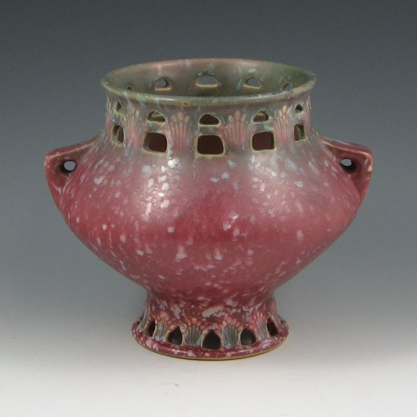 Appraisal: Roseville Ferella - vase in red Marked in red crayon