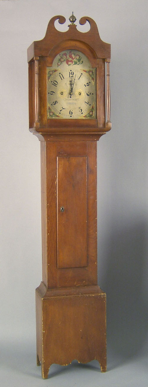 Appraisal: Canadian pine tall case clock early th c with a