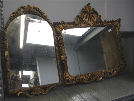 Appraisal: Two Rococo style mirrors