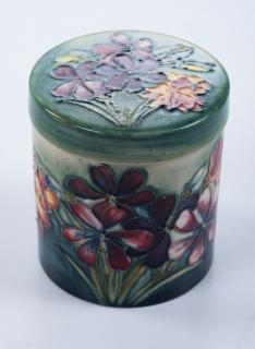 Appraisal: William Moorcroft Spring Flowers Lidded Jar William Moorcroft circa high