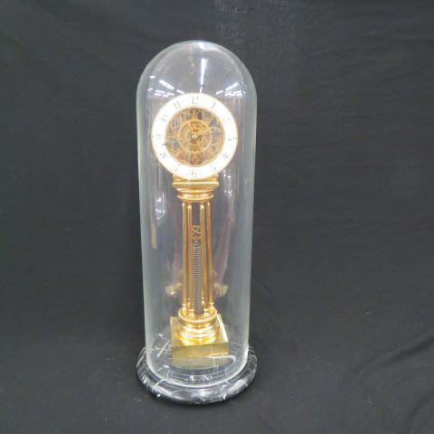 Appraisal: French Tension Clock by Charles Voisin brass with marble stand