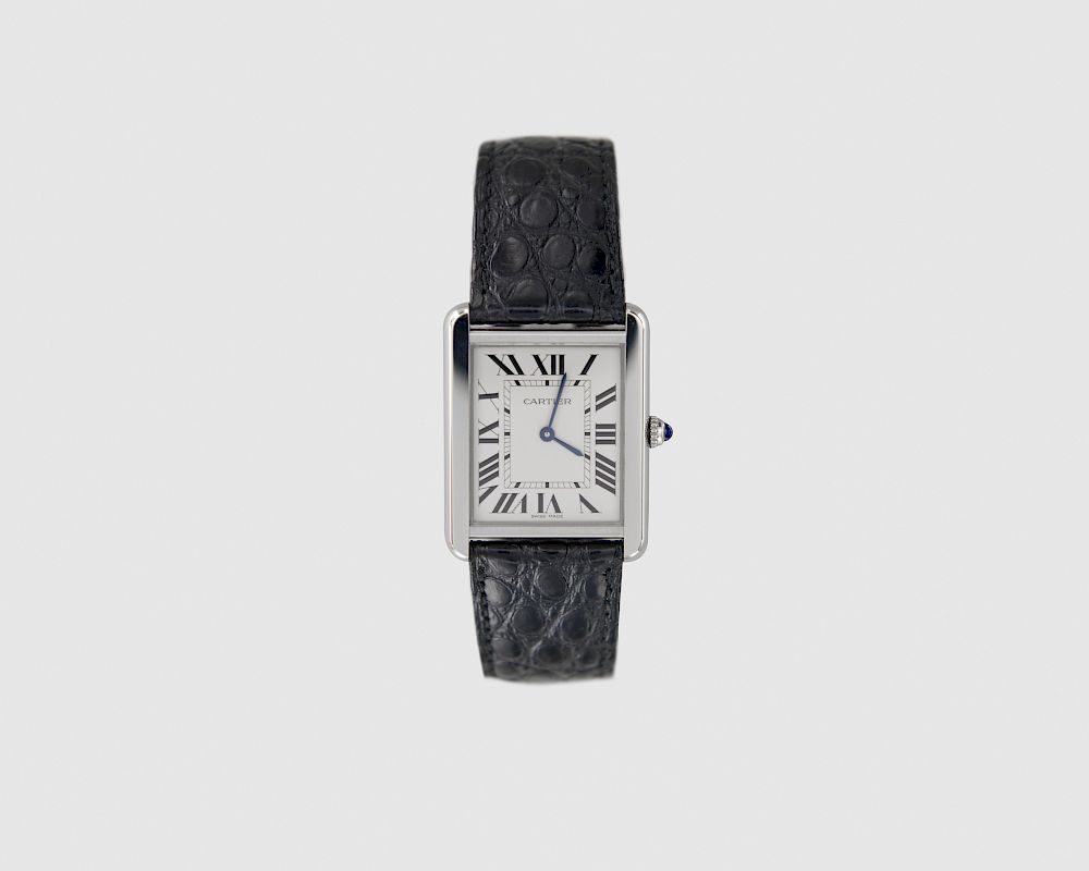 Appraisal: CARTIER Stainless Steel Tank Solo Wristwatch CARTIER Stainless Steel Tank