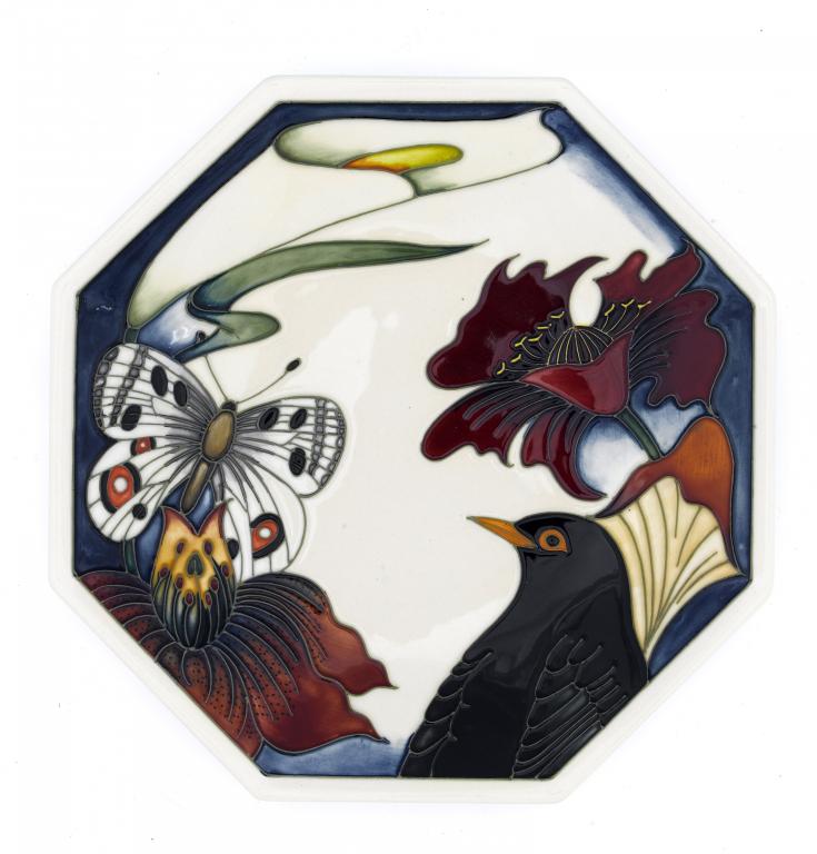 Appraisal: A MOORCROFT DESIGNER'S MEDLEY OCTAGONAL PLATE cm wide impressed and