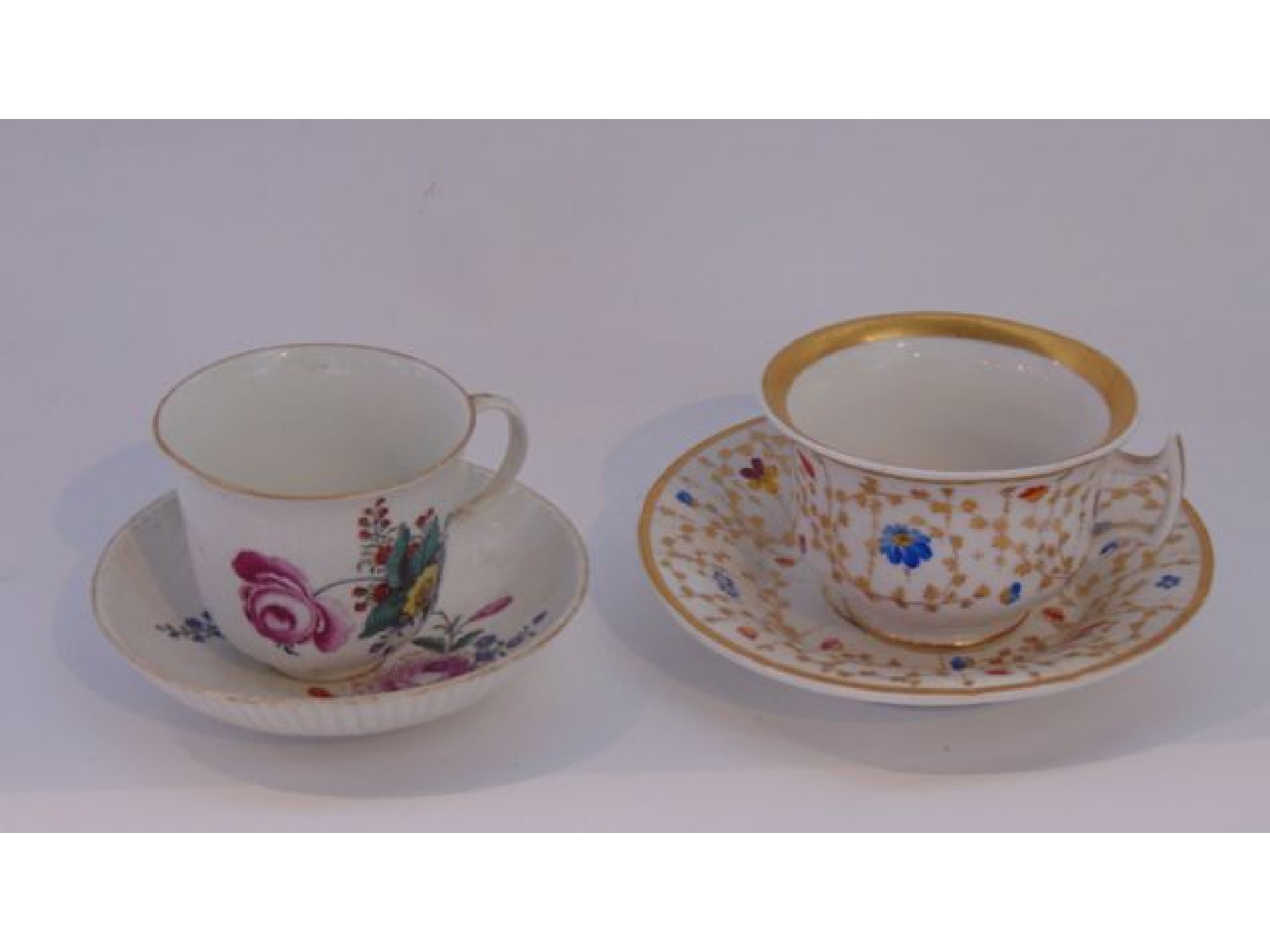 Appraisal: An early th century Furstenburg cabinet cup and saucer with