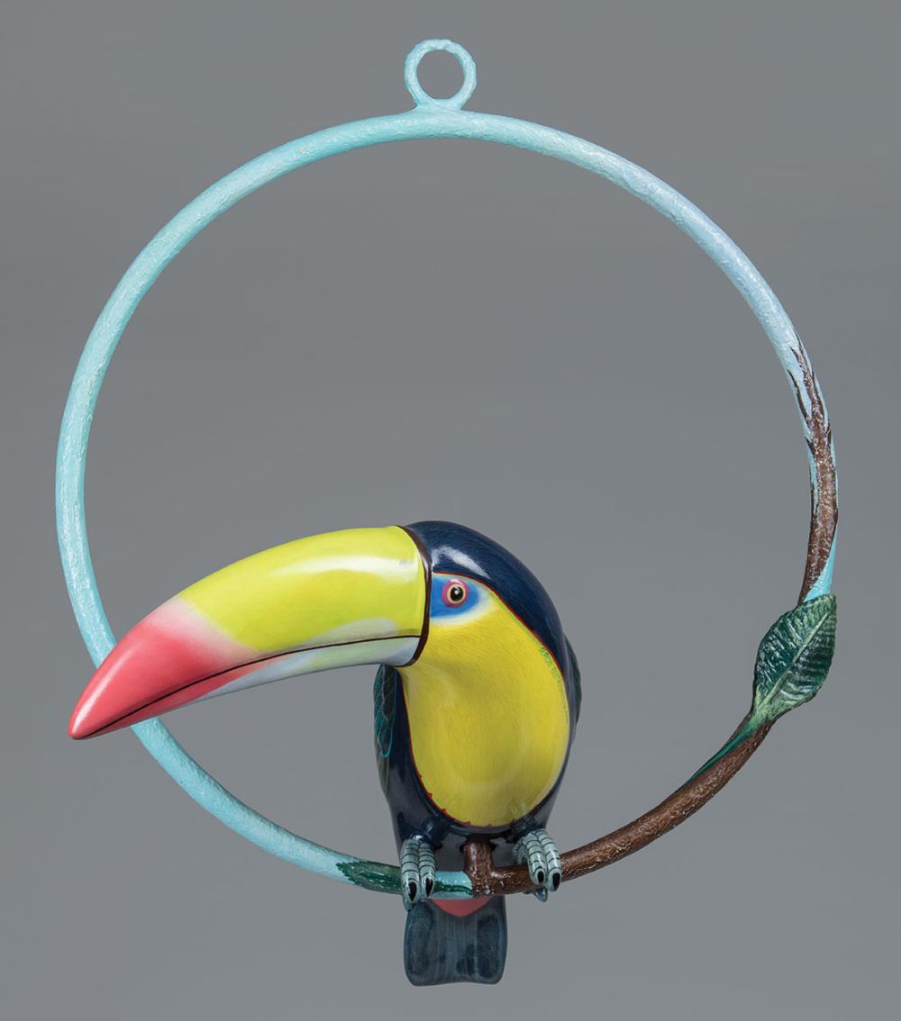 Appraisal: Sergio Bustamante Mexican b Toucan polychrome papier-m ch and mixed