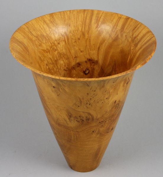 Appraisal: Bruce Mitchell red leaf burl maple vase x Property of