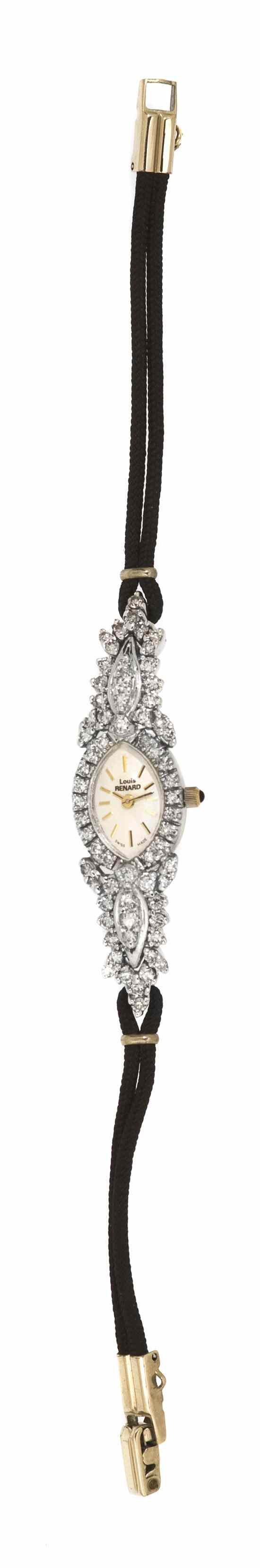 Appraisal: A Karat Gold and Diamond Watch Louis Renard x mm