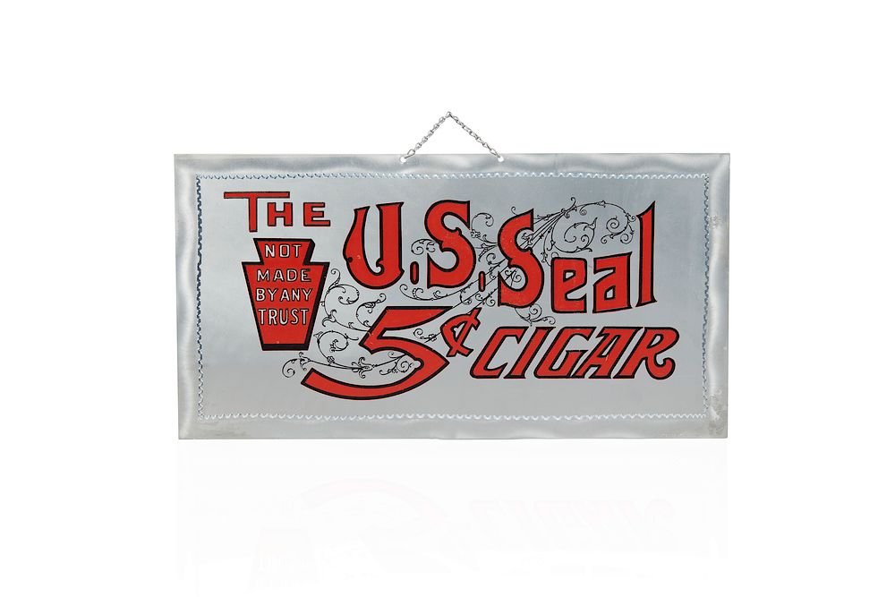 Appraisal: U S Seal Cigar Advertisement Tin hanging advertising sign The