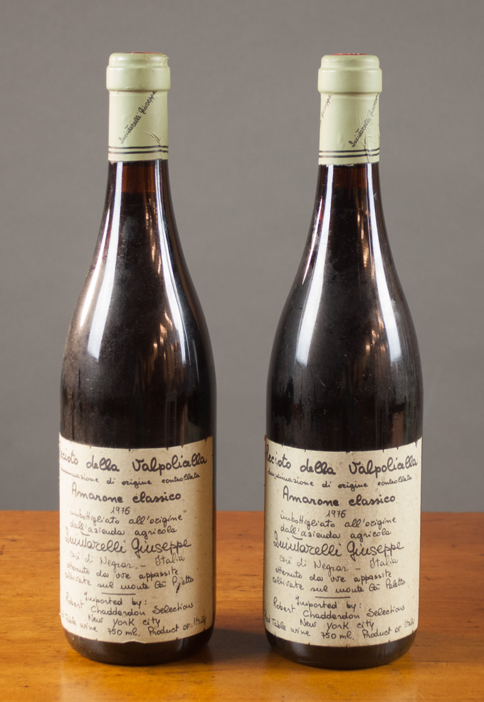 Appraisal: TWO BOTTLES OF VINTAGE ITALIAN RED WINE Giuseppe Quintarelli Recioto