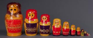 Appraisal: Vintage Matryoshka Russian Nesting Dolls Russian nesting dolls made famous