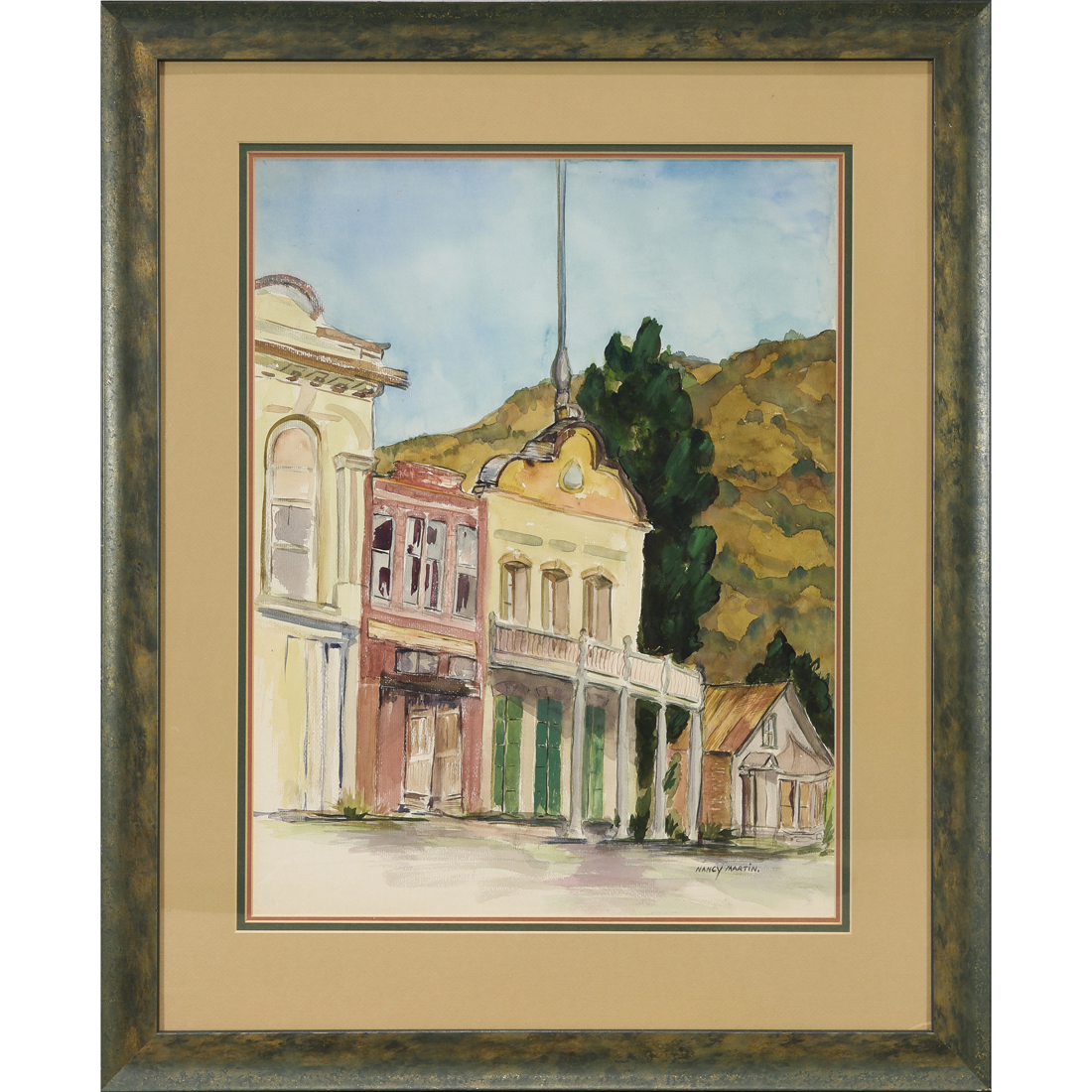 Appraisal: WATERCOLOR NANCY MARTIN Nancy Martin American - Virginia City watercolor