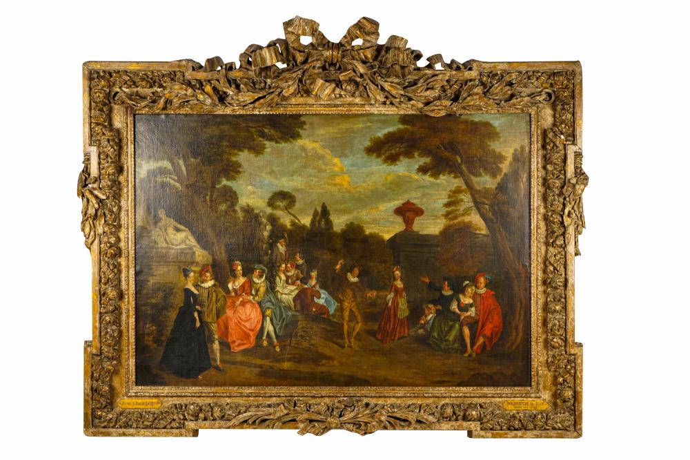 Appraisal: BONAVENTURE DE BAR - FETE CHAMPETRE oil on canvas signed