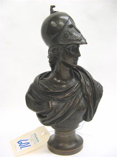 Appraisal: FERDINAND FONDEUR BARBEDIENNE BRONZE BUST France - A Roman noble