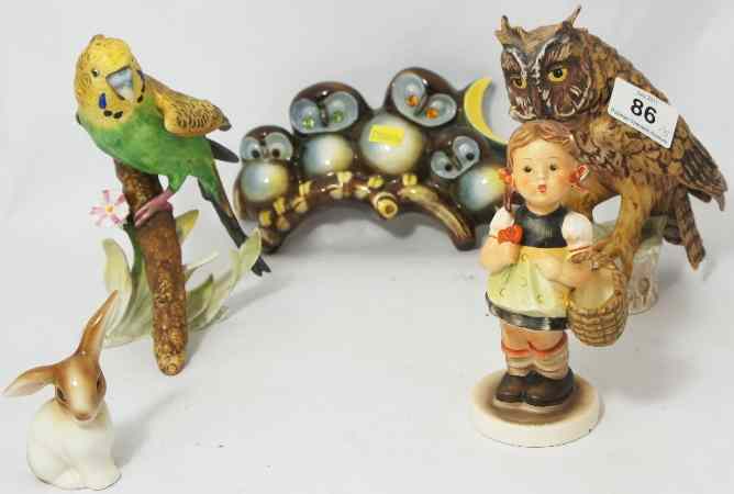 Appraisal: Collection of various Gobel Pottery to include Owl on branch