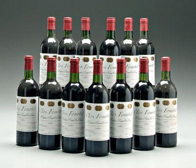 Appraisal: bottles red Bordeaux wine Clos Fourtet St Emilion Grand Cru