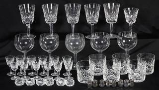 Appraisal: lot of Waterford stemware group consisting of cordials tumblers red