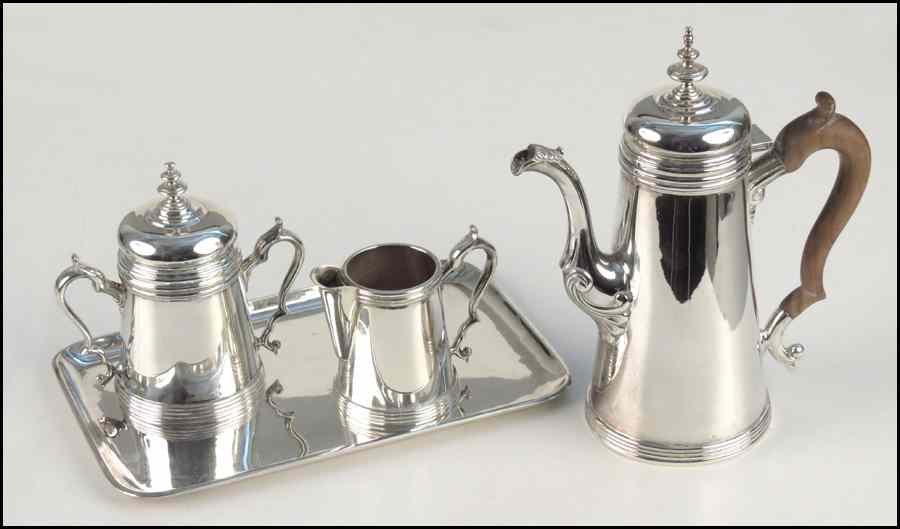 Appraisal: MEXICAN STERLING SILVER COFFEE SERVICE Comprised of a coffee pot