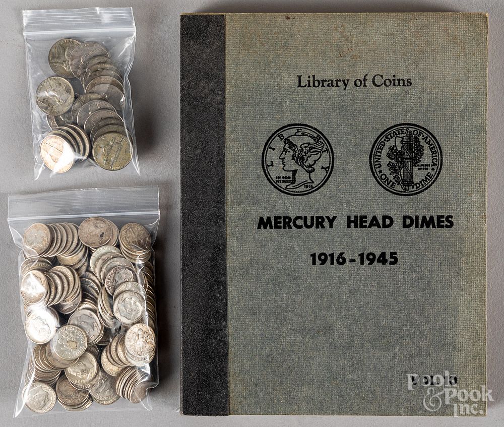 Appraisal: Thirty-one Mercury dimes etc Thirty-one Mercury dimes together with twenty-seven