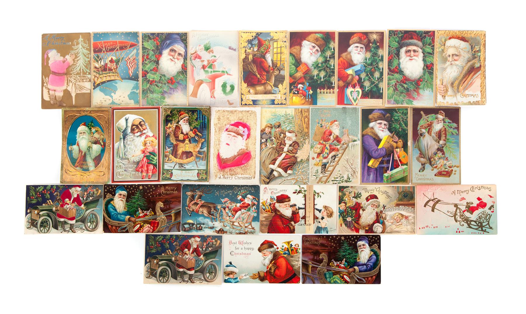 Appraisal: APPROXIMATELY TWENTY-FIVE CHRISTMAS POSTCARDS German and American st quarter- th