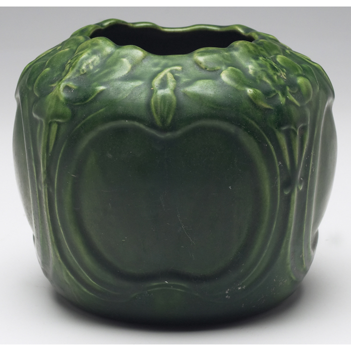 Appraisal: Denver Denaura vase raised floral designs under a green matte