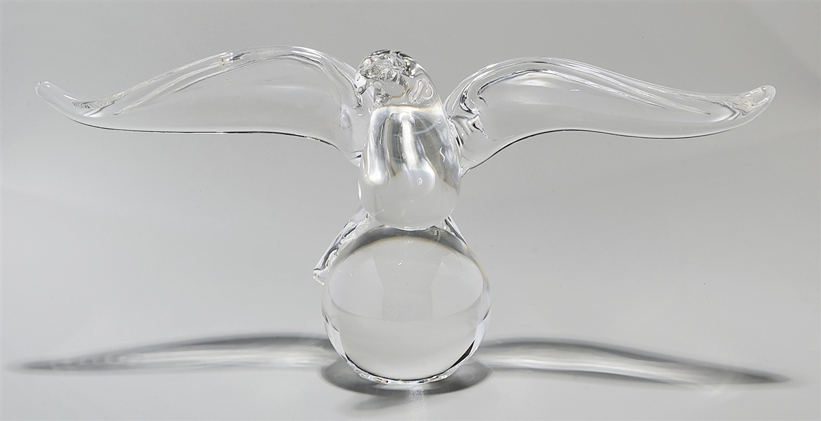 Appraisal: Lloyd Atkins for Steuben crystal sculpture paperweight in the form