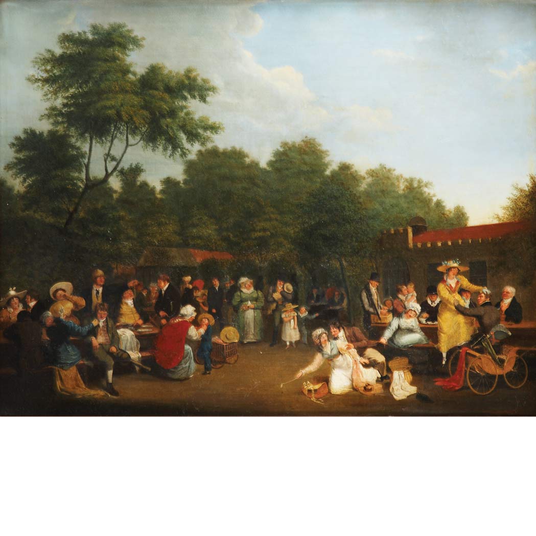 Appraisal: Attributed to Edward Villars Rippingille Ranelagh Gardens Oil on canvas