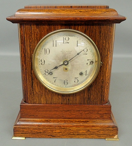 Appraisal: - Adamantine celluloid veneer cased Seth Thomas mantel clock h