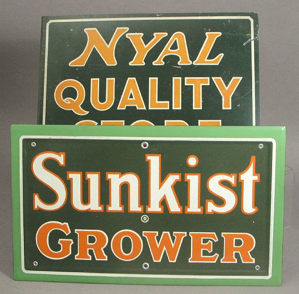 Appraisal: Country Store Metal signs Grouping of metal signs including NYAL