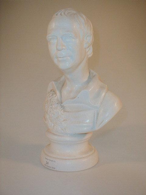 Appraisal: A Copeland and Garrett Felspar porcelain bust of Sir Walter