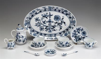 Appraisal: Meissen 'Blue Onion' pattern cabaret service th century Comprising a