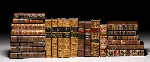 Appraisal: LEATHER BOUND BOOKS ON HISTORICAL TOPICS Lot of Features twelve