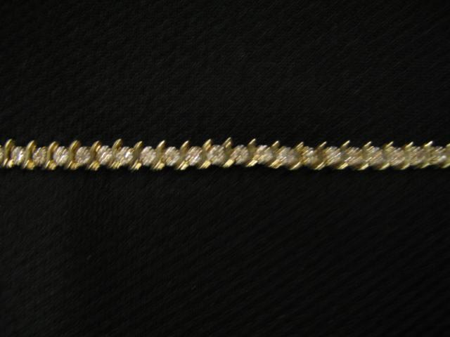 Appraisal: Diamond Bracelet round diamonds totaling carats in k yellow gold