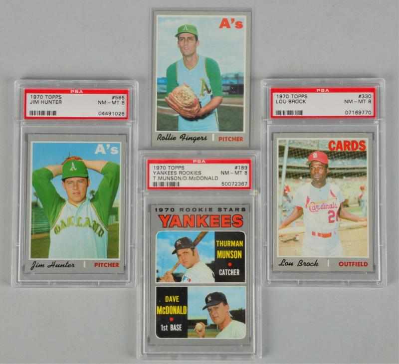 Appraisal: Lot of Topps PSA Graded Ungraded Cards Description Includes desirable