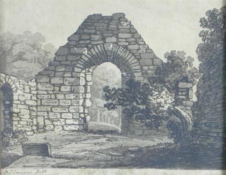 Appraisal: JAMES ARTHUR O'CONNOR IRISH - RUINS OF KILLESTER CHURCH CO