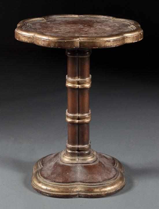 Appraisal: Italian style gilt and faux painted fern stand Estimate -