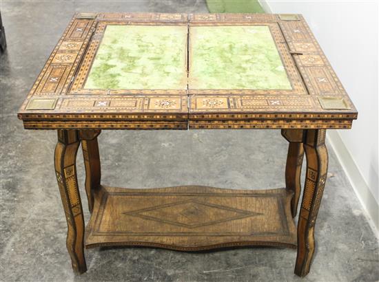 Appraisal: Sale Lot A Moroccan Mother-of-Pearl Inlaid Game Table th th